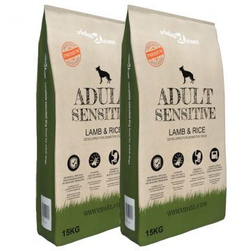  Sausas maistas šunims, Adult Sensitive Lamb & Rice, 2vnt., 30kg