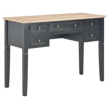  Rašomasis stalas, juodos spalvos, 109,5x45x77,5cm, mediena