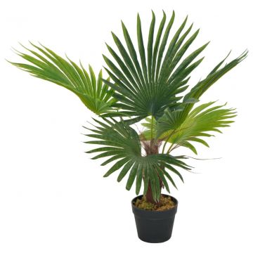  Dirbtinė palmė su vazonu, 70 cm, žalias