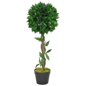  Dirbtinis augalas-lauramedis su vazonu, žalios spalvos, 70cm