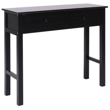  Konsolinis staliukas, juodos spalvos, 90x30x77 cm, mediena