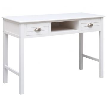  Rašomasis stalas, baltos spalvos, 110x45x76 cm, mediena