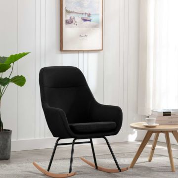  Supama kėdė, juodos spalvos, audinys