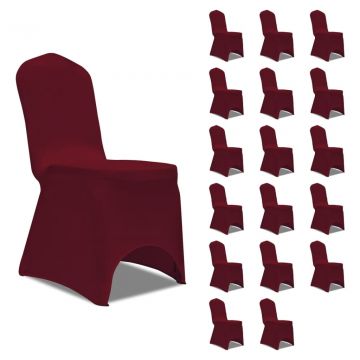  Kėdžių užvalkalai, 18vnt., vyšniniai, įtempiami (3x241200)