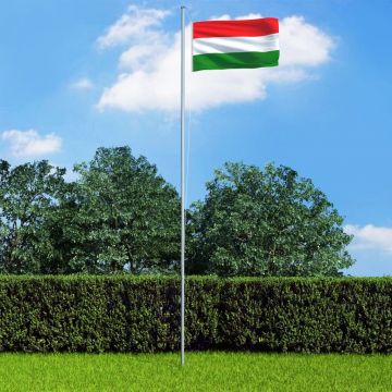  Vengrijos vėliava su stiebu, aliuminis, 6,2m