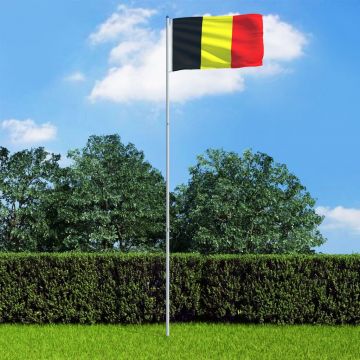  Belgijos vėliava su stiebu, aliuminis, 6m