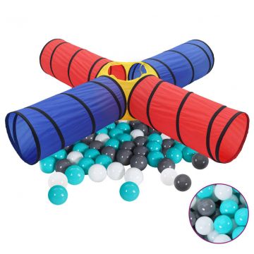  Žaidimų tunelis su 250 kamuoliukų, spalvotas