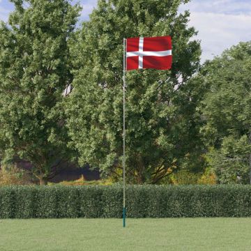  Danijos vėliava su stiebu, aliuminis, 5,55m