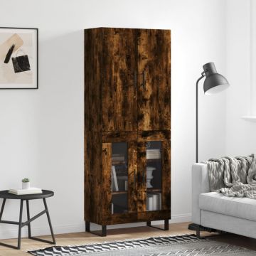  Komoda, dūminio ąžuolo spalvos, 69,5x34x180cm, apdirbta mediena