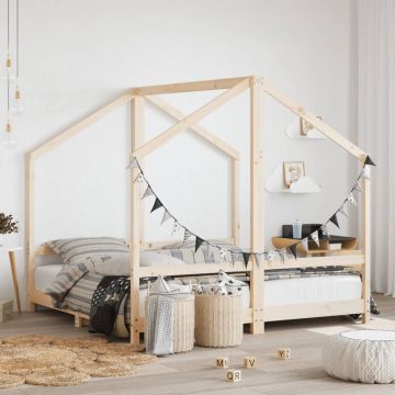  Vaikiškos lovos rėmas, 2x(80x160)cm, pušies medienos masyvas