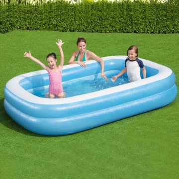 Bestway Family Pripučiamas baseinas, mėlynas ir baltas, 262x175x51cm