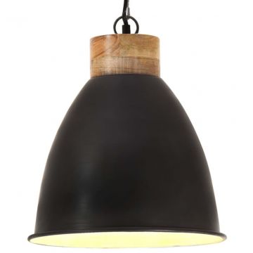  Pakabinamas šviestuvas, juodas, geležis ir mango, 35cm, E27