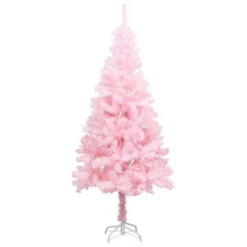  Dirbtinė Kalėdų eglutė su stovu, rožinės spalvos, 180cm, PVC