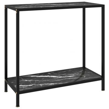  Konsolinis staliukas, juodas, 80x35x75cm, grūdintas stiklas