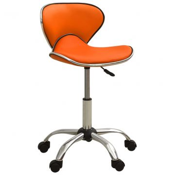  Spa salono kėdė, oranžinės spalvos, dirbtinė oda