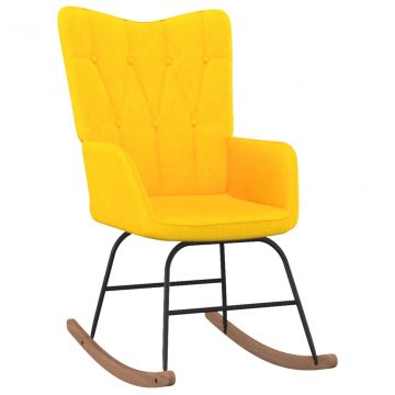  Supama kėdė, garstyčių geltonos spalvos, audinys