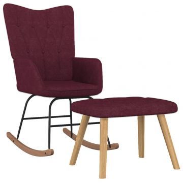  Supama kėdė su pakoja, violetinės spalvos, audinys