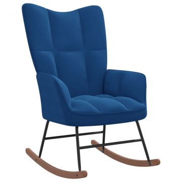  Supama kėdė, mėlynos spalvos, aksomas