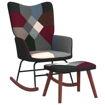  Supama kėdė su pakoja, audinys, skiautinio dizaino