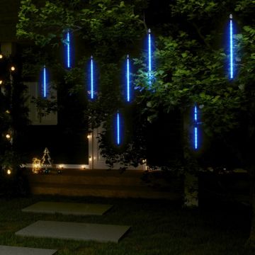  Girlianda meteorų lietus, 8vnt., 30cm, 192 mėlynos LED lemputės