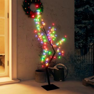  Kalėdinis medis, 120cm, 128 spalvotos LED, su vyšnių žiedais