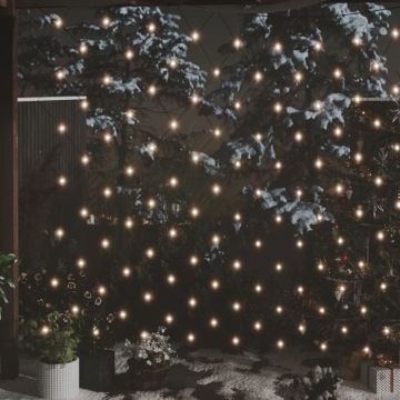  Kalėdinių lempučių tinklas, 3x2m, 204 šiltos baltos LED