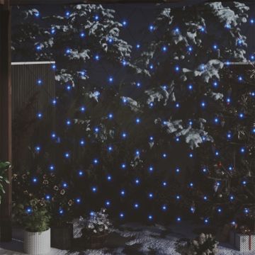  Kalėdinių lempučių tinklas, 3x2m, 204 mėlynos LED