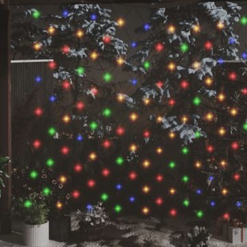  Kalėdinių lempučių tinklas, 3x2m, 204 įvairių spalvų LED