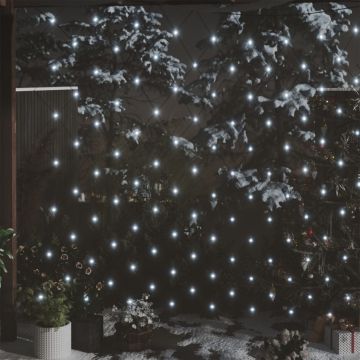  Kalėdinių lempučių tinklas, 4x4m, 544 šaltos baltos LED