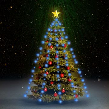  Kalėdų eglutės girlianda su 180 mėlynų LED lempučių, 180cm