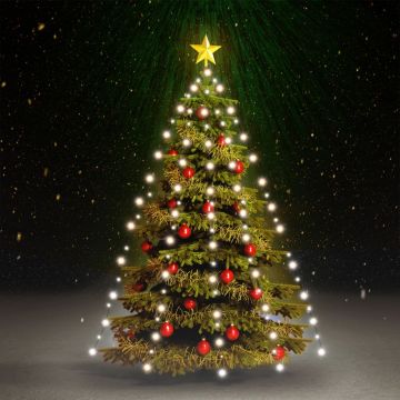  Kalėdų eglutės girlianda su 210 šaltų baltų LED lempučių, 210cm