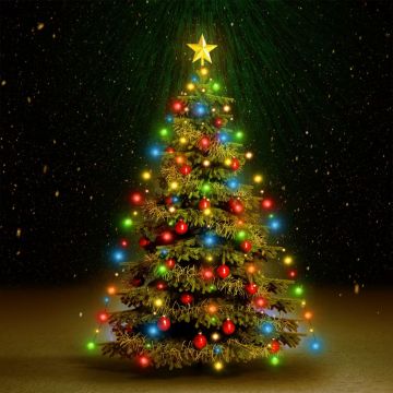  Kalėdų eglutės girlianda su 210 spalvotų LED lempučių, 210cm