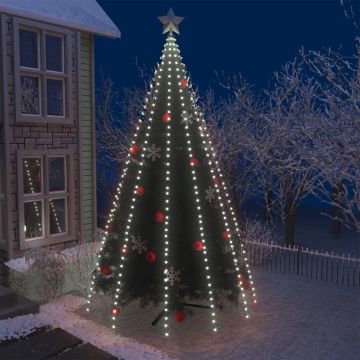  Kalėdų eglutės girlianda su 500 šaltų baltų LED lempučių, 500cm