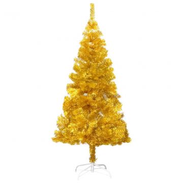  Dirbtinė Kalėdų eglutė su stovu, auksinės spalvos, 240cm, PET