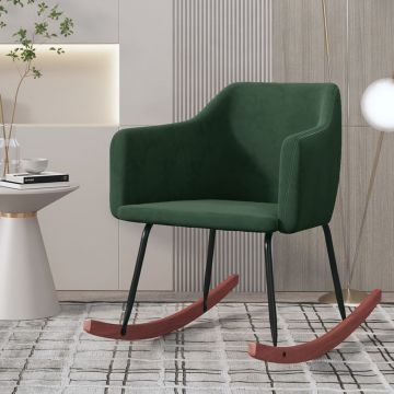  Supama kėdė, tamsiai žalios spalvos, aksomas
