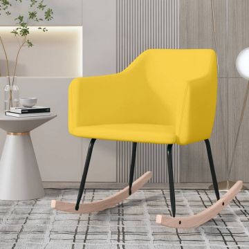  Supama kėdė, geltonos spalvos, audinys