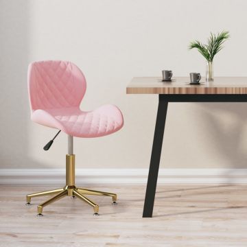 335045  Swivel Dining Chair Pink Velvet