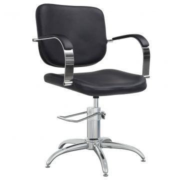  Grožio salono kėdė, juodos spalvos, dirbtinė oda