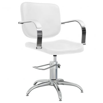  Grožio salono kėdė, baltos spalvos, dirbtinė oda