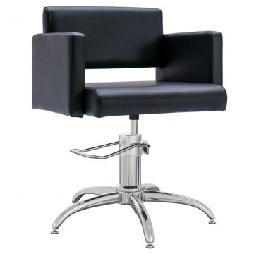  Grožio salono kėdė, juodos spalvos, dirbtinė oda