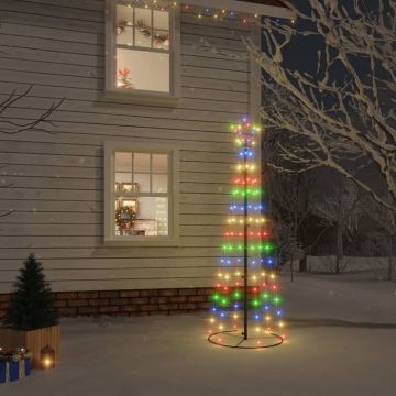  Kalėdų eglutė, 70x180cm, kūgio formos, 108 spalvotos LED