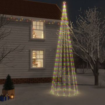  Kalėdų eglutė su kuoliuku, 800cm, 1134 įvairių spalvų LED