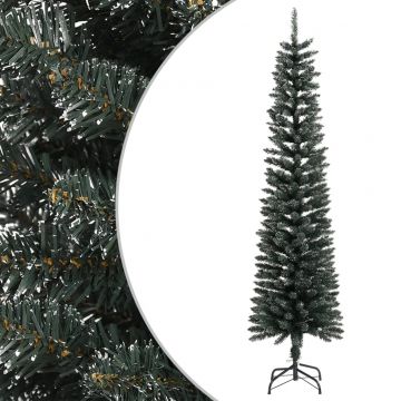  Dirbtinė siaura Kalėdų eglutė su stovu, žalia, 210cm, PVC