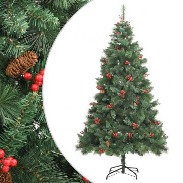  Kalėdų eglutė su šakomis/kankorėžiais/uogomis, 240cm