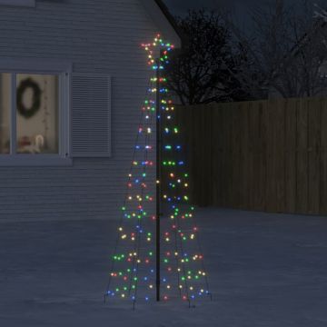  Šviečianti Kalėdų eglutė, 180cm, 220 spalvotų LED, kūgio formos