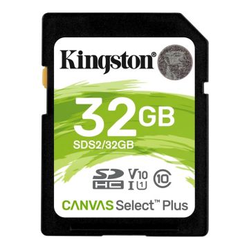 Atminties kortelė Kingston 32GB CL10 SDHC Canvas Select P