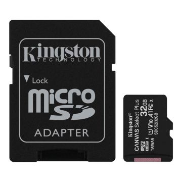 Atminties kortelė Kingston 32GB CL10 MicSDHC+adapteris