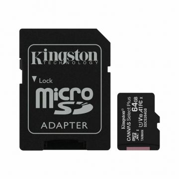  Atminties kortelė Kingston 64GB CL10 MicSDHC+adapteris