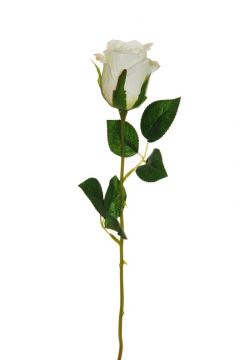 Dirbtinė gėlė rožė, balta, 55 cm
