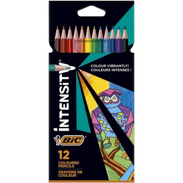 Spalvoti pieštukai BIC INTENSITY 9505272, 12 spalvų